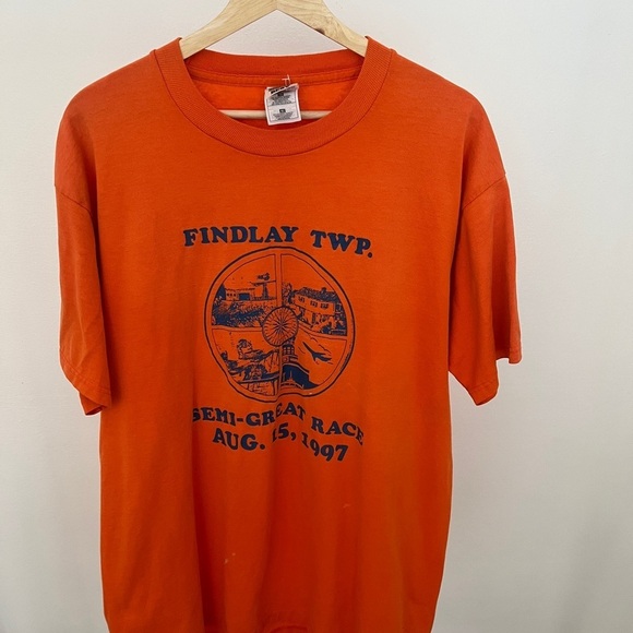 Fruit of the Loom Other - Vintage 90s Orange Race TShirt